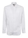 Barba Napoli Long Sleeve Neck Shirt In Bianco
