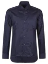 Barba Napoli Long Sleeve Neck Shirt In Blue