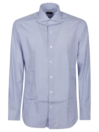 Barba Napoli Long Sleeve Neck Shirt In White