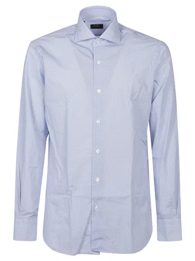 Barba Napoli Long Sleeve Neck Shirt In White