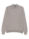 Barba Napoli Long-sleeve Polo Shirt In Neutral