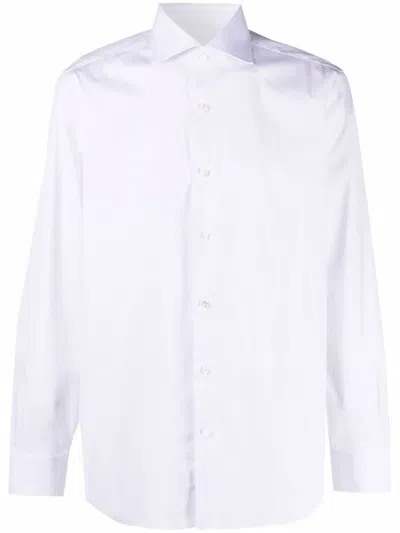 Barba Napoli Classic Popeline Stretch Shirt In White