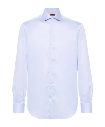 Barba Napoli Long-sleeved Shirt In Blue