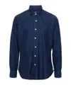 Barba Napoli Classic Denim Shirt In Blue