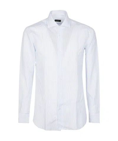 Barba Napoli Long-sleeved Buttoned-down Shirt In White