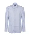Barba Napoli Long Sleeve Neck Shirt In White