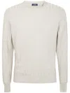 Barba Napoli Barba Long Sleeves Round Neck Sweater In Neutral