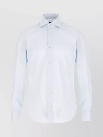 Barba Napoli Long Sleeves Shirt With Pointed Collar In White