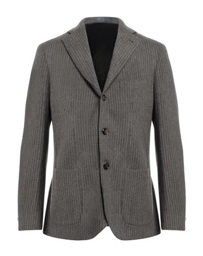 Barba Napoli Man Suit Jacket Cocoa Size 40 Virgin Wool In Brown