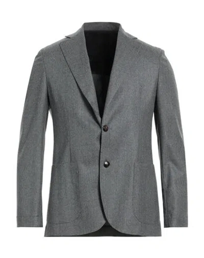 Barba Napoli Man Blazer Grey Size 44 Virgin Wool