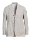 Barba Napoli Man Blazer Light Grey Size 38 Cotton, Virgin Wool In Grey
