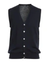 Barba Napoli Man Cardigan Navy Size 38 Virgin Wool In Black