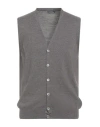 Barba Napoli Man Cardigan Taupe Size 40 Virgin Wool In Gray
