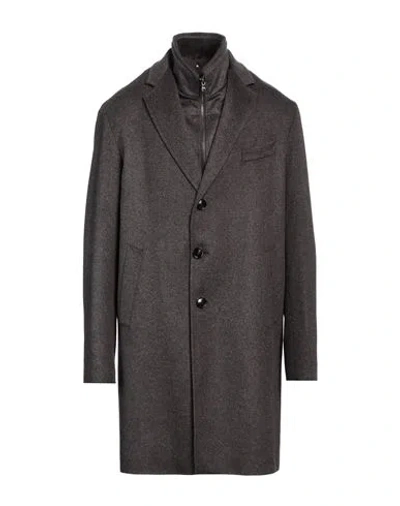 Barba Napoli Man Coat Steel Grey Size 44 Virgin Wool, Cashmere
