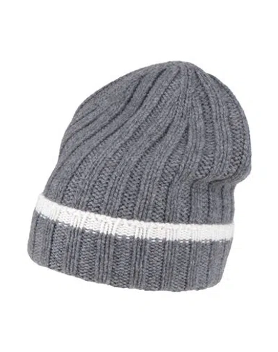 Barba Napoli Man Hat Grey Size 6 ⅛ Cashmere In Gray