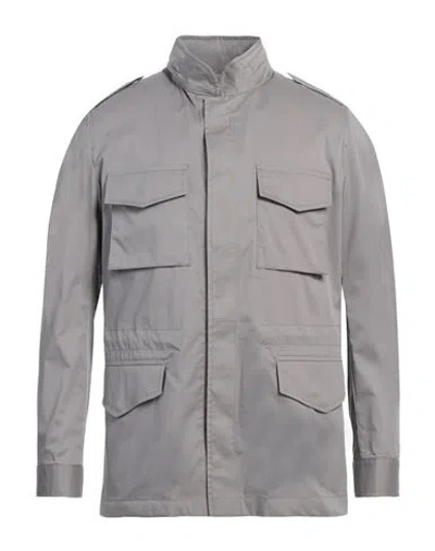 Barba Napoli Man Jacket Grey Size 44 Cotton, Polyamide, Elastane