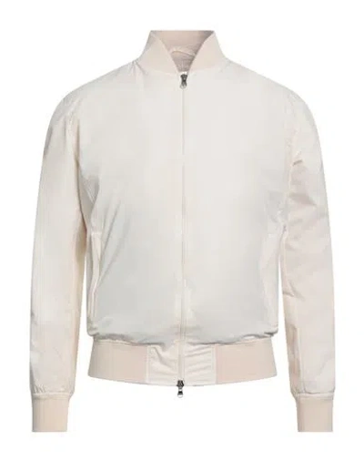 Barba Napoli Man Jacket Ivory Size 40 Polyester In White