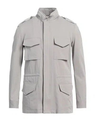 Barba Napoli Man Jacket Light Grey Size 42 Nylon, Elastane