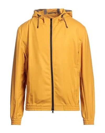 Barba Napoli Man Jacket Ocher Size 44 Virgin Wool In Yellow