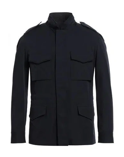 Barba Napoli Man Jacket Midnight Blue Size 44 Nylon, Elastane