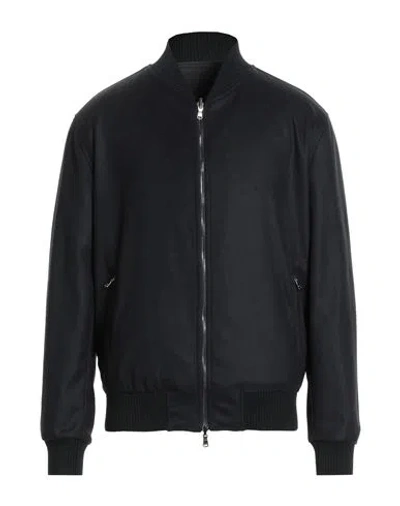 Barba Napoli Man Jacket Midnight Blue Size 46 Wool, Elastane