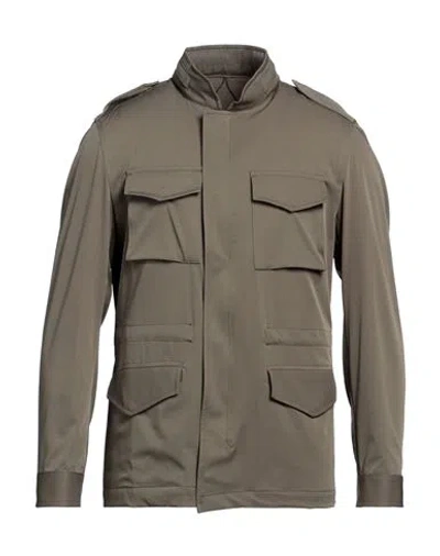 Barba Napoli Man Jacket Military Green Size 38 Nylon, Elastane