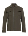 Barba Napoli Man Jacket Military Green Size 44 Polyamide, Elastane In Burgundy