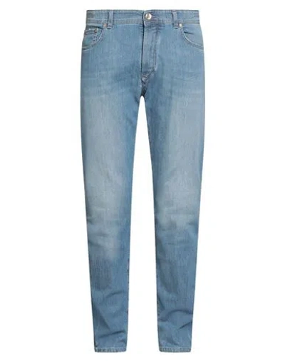 Barba Napoli Man Jeans Blue Size 35 Cotton, Elastane