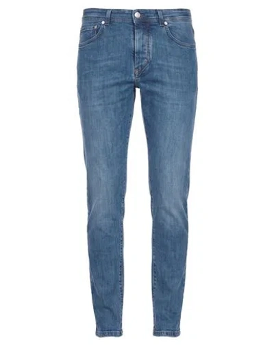 Barba Napoli Man Jeans Blue Size 36 Cotton, Elastane