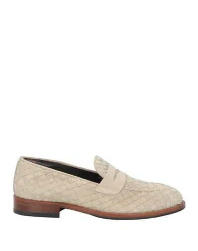 Barba Napoli Man Loafers Beige Size 8 Leather In Neutral