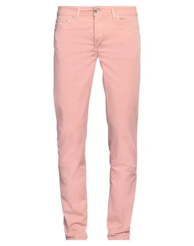 Barba Napoli Man Pants Antique Rose Size 33 Cotton, Elastane In Pink