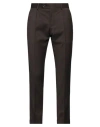 Barba Napoli Man Pants Dark Brown Size 38 Virgin Wool, Silk In Brown