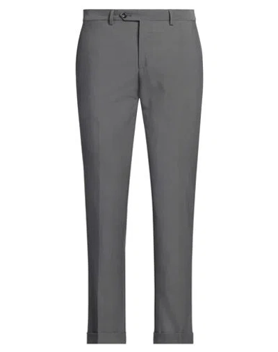 Barba Napoli Man Pants Lead Size 32 Polyester, Viscose, Elastane In Grey