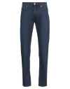 Barba Napoli Man Pants Navy Size 30 Cotton, Elastane In Blue