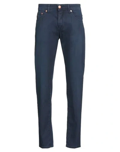 Barba Napoli Man Pants Navy Size 30 Cotton, Elastane
