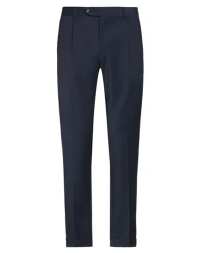 Barba Napoli Man Pants Navy Size 38 Polyester, Wool, Elastane