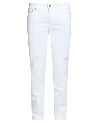 Barba Napoli Man Pants White Size 34 Cotton, Elastane