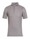 Barba Napoli Man Polo Shirt Brown Size 38 Cotton In Gray