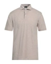 Barba Napoli Man Polo Shirt Dove Grey Size 42 Cotton