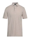 Barba Napoli Man Polo Shirt Dove Grey Size 42 Cotton In Grey