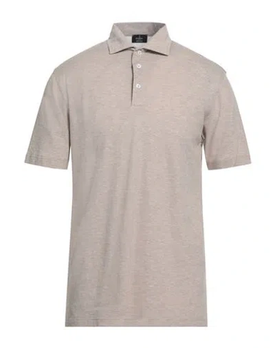 Barba Napoli Man Polo Shirt Dove Grey Size 42 Cotton
