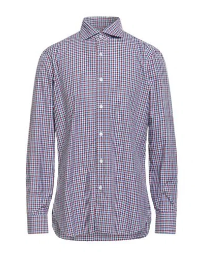 Barba Napoli Man Shirt Blue Size 16 Cotton