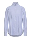 Barba Napoli Man Shirt Blue Size 17 Cotton