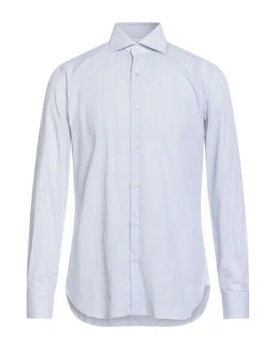Barba Napoli Man Shirt Blue Size 17 Cotton