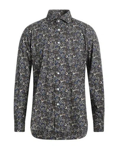Barba Napoli Man Shirt Blue Size 17 Cotton