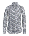 Barba Napoli Man Shirt Grey Size 16 Linen In Grey