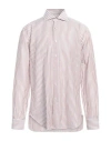 Barba Napoli Man Shirt Khaki Size 17 Cotton, Linen In Beige