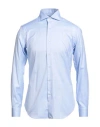 Barba Napoli Man Shirt Light Blue Size 15 Cotton In Blue