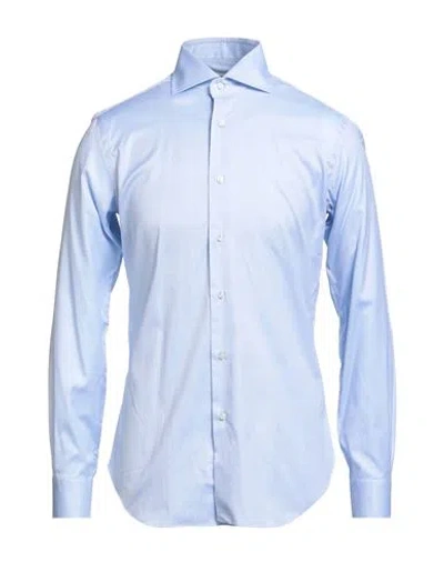 Barba Napoli Man Shirt Light Blue Size 15 Cotton