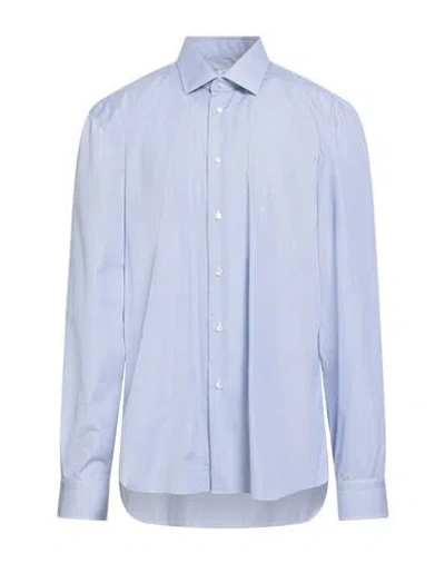 Barba Napoli Man Shirt Light Blue Size 18 ½ Cotton